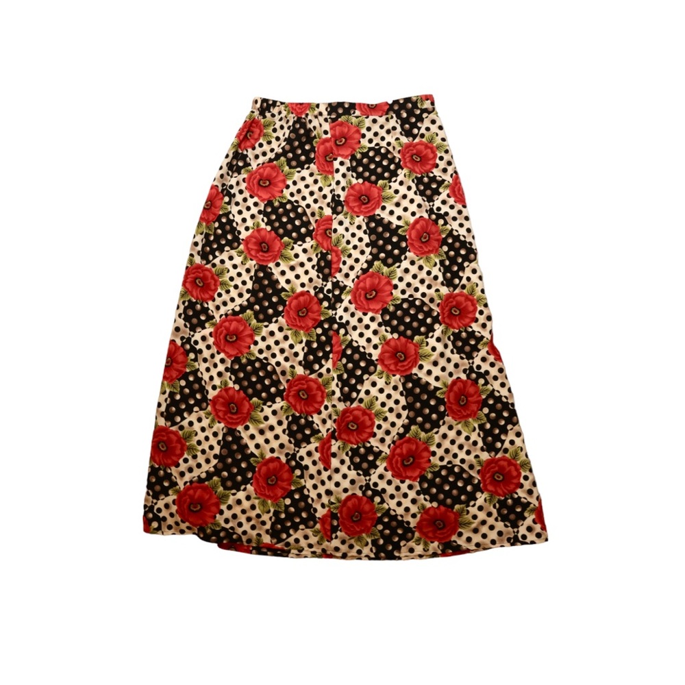 Vintage floral midi skirt